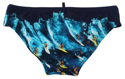 Shop Dsquared² Multicolor Graphic Print Men Swim Brief Men's Swimwear