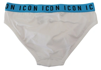 Shop Dsquared² White Icon Logo Cotton Stretch Men Brief Men's Underwear