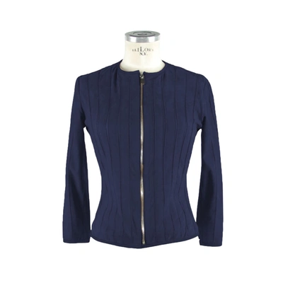 Shop Emilio Romanelli Chic Suede Elegance Women's Jacket In Blue