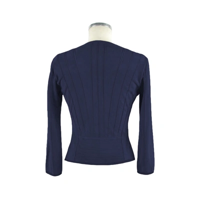 Shop Emilio Romanelli Chic Suede Elegance Women's Jacket In Blue