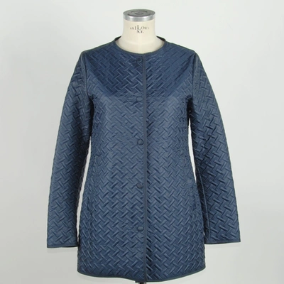Shop Emilio Romanelli Elegant Blue Polyester Women's Jacket