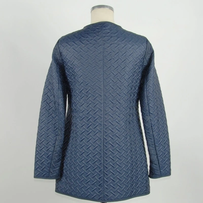 Shop Emilio Romanelli Elegant Blue Polyester Women's Jacket
