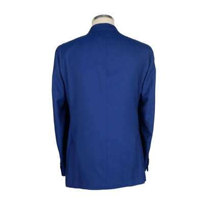Shop Emilio Romanelli Elegant Summer Wool Men's Jacket In Blue
