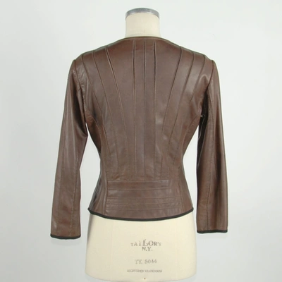 Shop Emilio Romanelli Brown Vera Leather Jackets &amp; Women's Coat