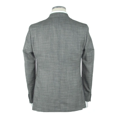 Shop Emilio Romanelli Elegant Gray Slim Wool-linen Blend Men's Blazer