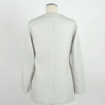 Shop Emilio Romanelli Elegant White Snap Button Women's Jacket