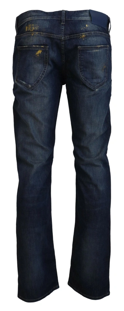 Shop Exte Blue Washed Cotton Straight Fit Men Casual Denim Men's Jeans