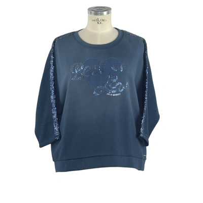 Shop Imperfect Elegant Long-sleeve Crewneck Women's Sweater In Blue