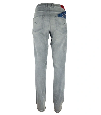 Shop Jacob Cohen Elegant Grey Elasticized Denim Women's Jeans In Gray