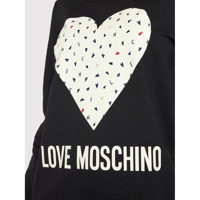Shop Love Moschino Chic Blue Cotton  Women's Dress In Black