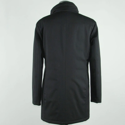 Shop Made In Italy Elegant Italian Wool-blend Men's Men's Jacket In Black
