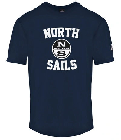 Shop North Sails Blue Cotton Men's T-shirt