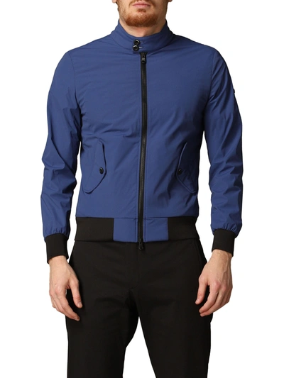 Shop Refrigiwear Elegant Blue Bielastic Bomber Men's Jacket
