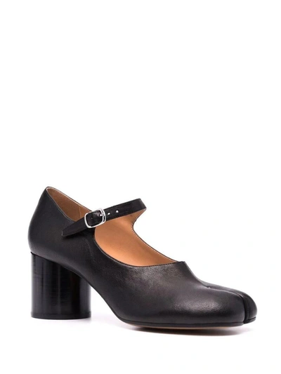 Shop Maison Margiela Tabi Block-heel Ankle-strap Pumps In Black