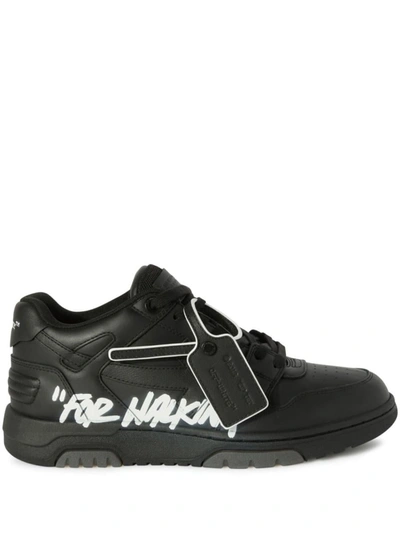 Shop Off-white Off White Out Of Office "for Walking" Sneakers In Black White