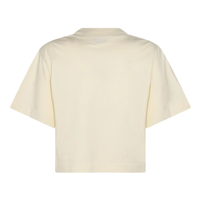 Shop Off-white T-shirts And Polos In Beige  Black