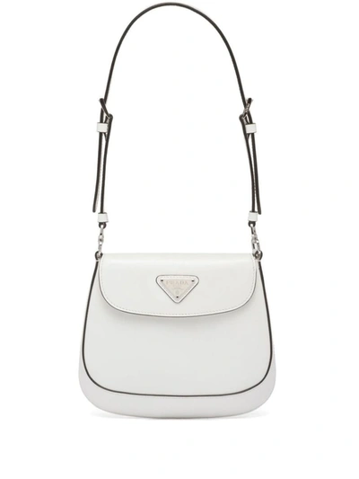 Prada Cleo brushed leather shoulder bag with flap