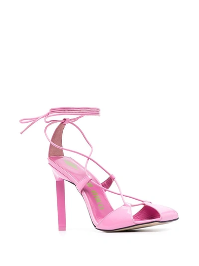 Shop Attico The   Adele 105mm Sandals In Light Pink