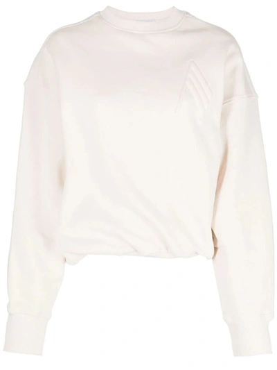Shop Attico The   Maeve Logo-embossed Cotton Sweatshirt In Ivory