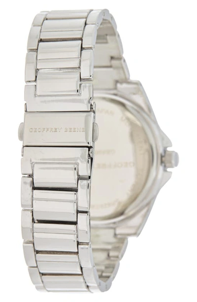 Geoffrey Beene Diamond Bracelet Strap Chronograph Watch, 42mm In Silver