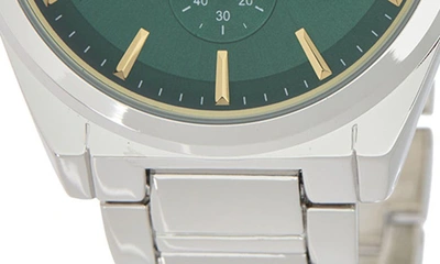 Geoffrey Beene Diamond Bracelet Strap Chronograph Watch, 42mm In Silver
