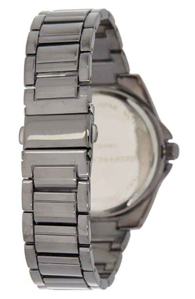 Geoffrey Beene Diamond Bracelet Strap Chronograph Watch, 42mm In Gun Metallic