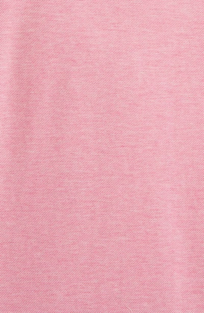 Lorenzo Uomo Trim Fit Band Collar Cotton Polo In Pink