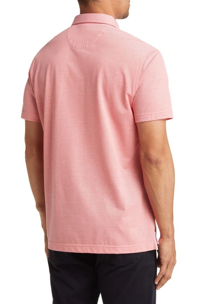Shop Lorenzo Uomo Trim Fit Short Sleeve Polo In Coral