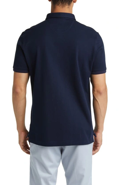 Shop Lorenzo Uomo Solid Piqué Polo In Navy