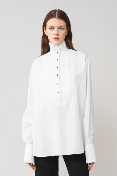Shop Prune Goldschmidt Madeleine Cotton Blouse In White