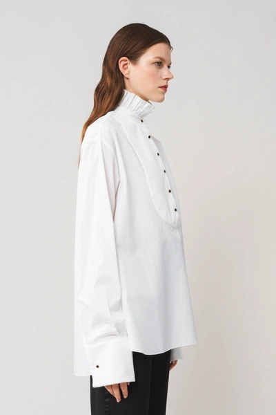 Shop Prune Goldschmidt Madeleine Cotton Blouse In White