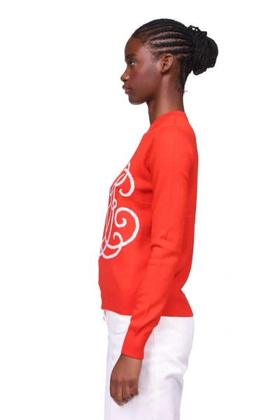 Shop Prune Goldschmidt Buakea Monogram Pullover In Red