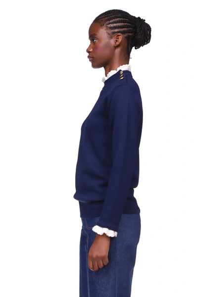 Shop Prune Goldschmidt Badiane Sailor Sweater In Blue