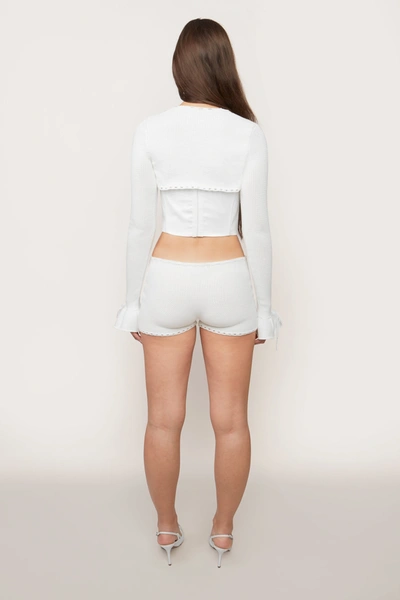 Shop Danielle Guizio Ny Knit Short In White