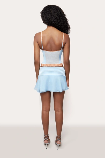 Shop Danielle Guizio Ny Pintuck Mini Skirt In Powder