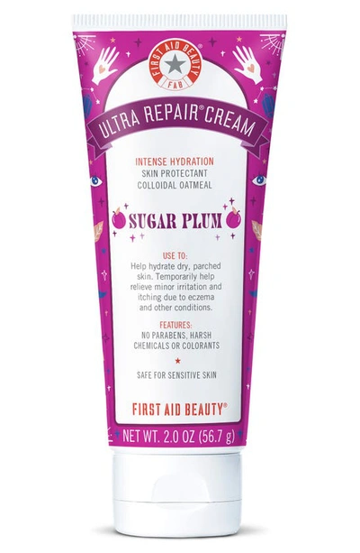 First Aid Beauty Sugar Plum Ultra Repair Cream Intense Hydration Face & Body Moisturizer, 2 oz