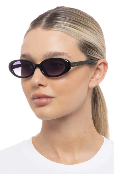Aire Fornax 53mm Oval Sunglasses In Black