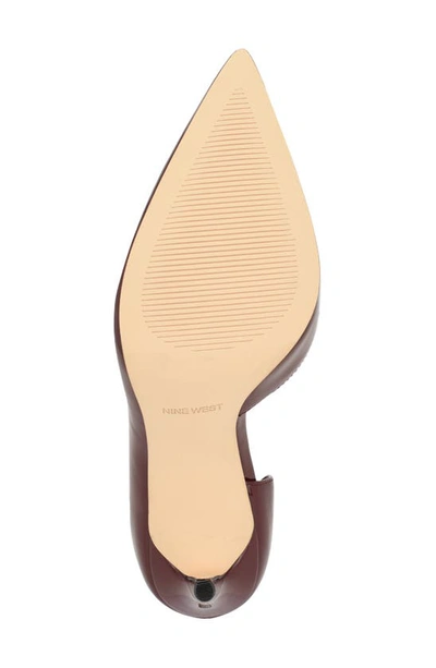 Nine West Folowe Half D'orsay Pointed Toe Pump In Dark Red