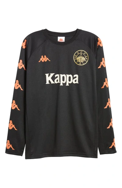 Shop Kappa Authentic Frederick Long Sleeve Graphic T-shirt In Black Jet