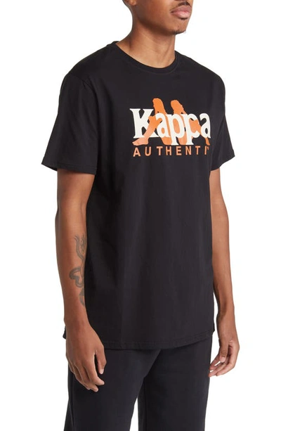 Shop Kappa Authentic Vanguard Graphic T-shirt In Black Jet