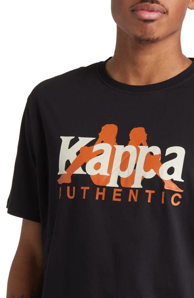 Shop Kappa Authentic Vanguard Graphic T-shirt In Black Jet