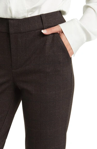 Wit & Wisdom 'ab'solution Houndstooth High Waist Ankle Straight Leg Pants In Cold Brew