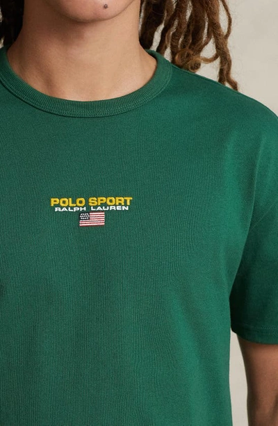 Shop Polo Ralph Lauren Embroidered Logo T-shirt In Kelly Green