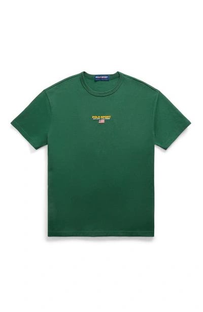 Shop Polo Ralph Lauren Embroidered Logo T-shirt In Kelly Green