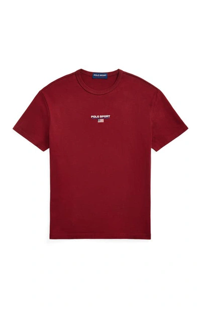 Shop Polo Ralph Lauren Embroidered Logo T-shirt In Holiday Red