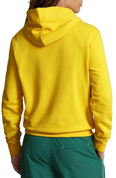Shop Polo Ralph Lauren Sport Cotton Blend Fleece Hoodie In Canary Yellow
