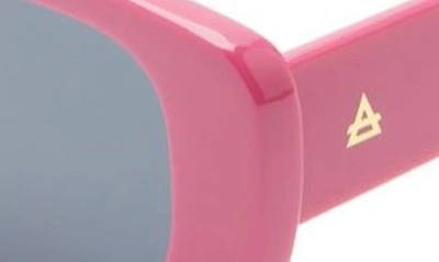 Shop Aire 51mm Ceres Rectangular Sunglasses In Pink / Smoke Mono