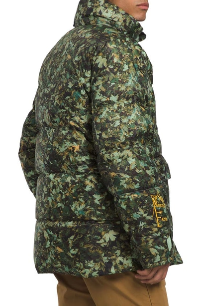 Shop The North Face '73  600 Fill Power Down Parka In Misty Sage Fallen Leaves Print