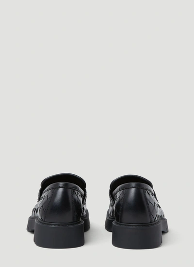 Shop Bottega Veneta Men Haddock Loafers In Black