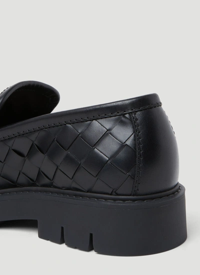 Shop Bottega Veneta Men Haddock Loafers In Black